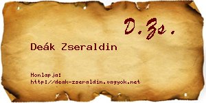 Deák Zseraldin névjegykártya